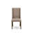 9 Piece Dining Table Set Includes a Rectangle Dining Room Table with Removable Leaf and 8 Light Tan Linen Fabric Upholstered Chairs, Distressed Jacobean-369002230-369002235-280731799