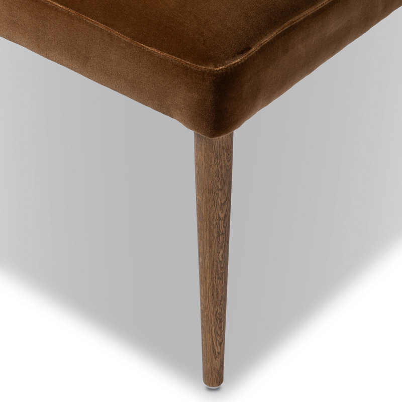 Chaise d'appoint rembourrée Berkely, Surrey Ochre, Chêne grillé