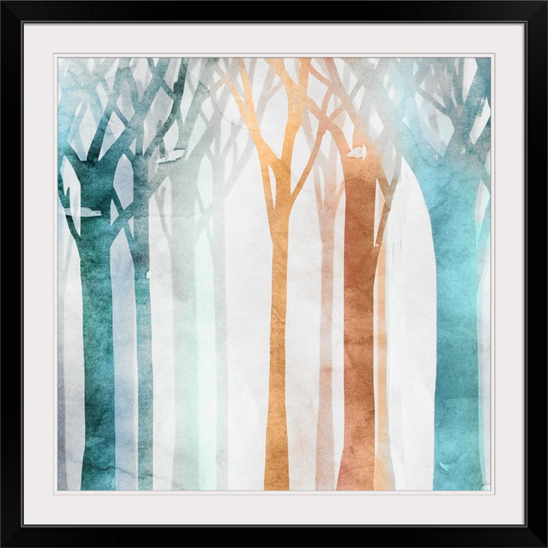 « i » par edward selkirk, reproduction d’art Dancing Trees, H 35 po x l 35 po x P 1,5 po, Toile