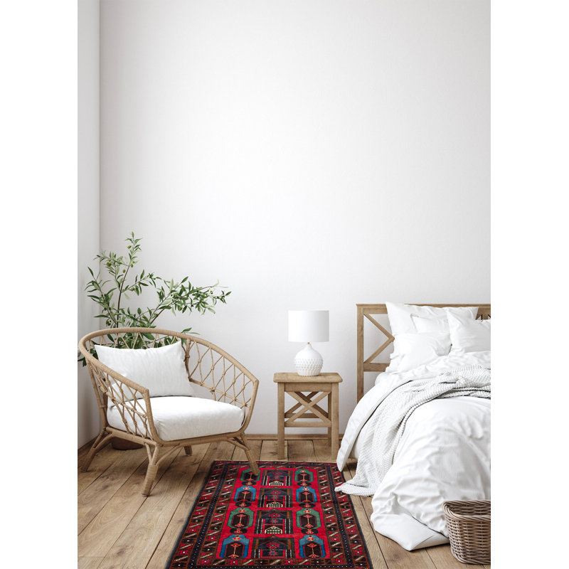 Rizbaft Red Rug 3'5" x 6'0"
