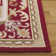 Hollander Oriental Hand-Hooked Wool Burgundy Area Rug