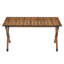 Table rectangulaire en aluminium pour l'extérieur et l'intérieur - capacité de 120 lb, facile à plier, pliante portative de camping brune, brune