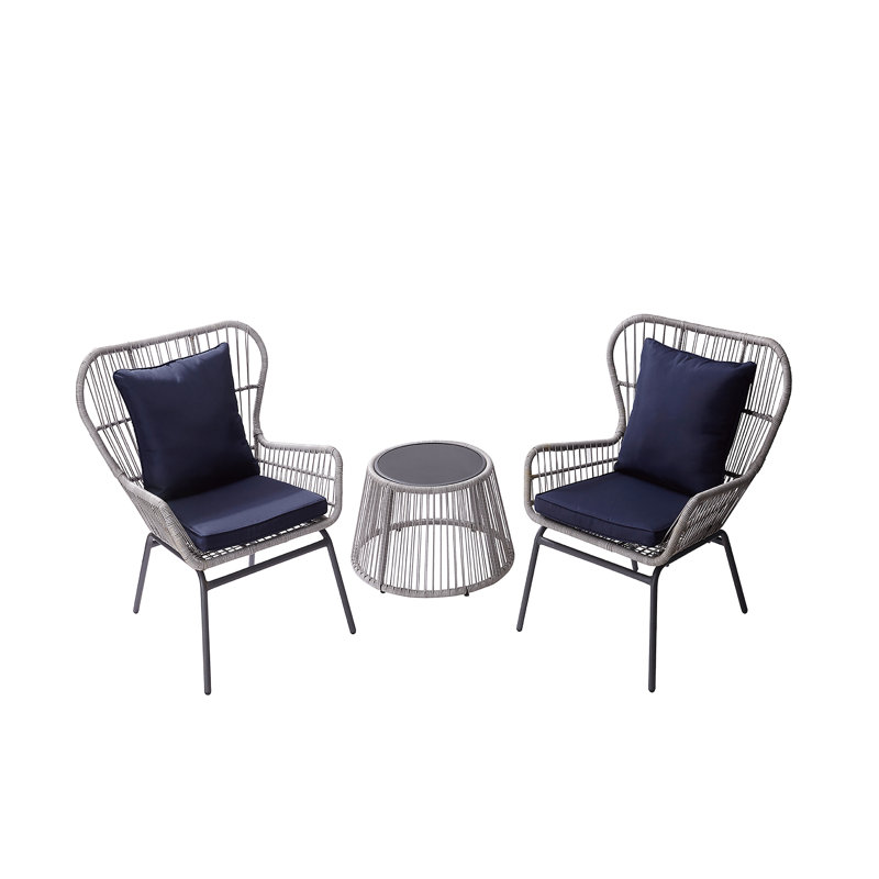 2 Seater Bistro Set with Cushions