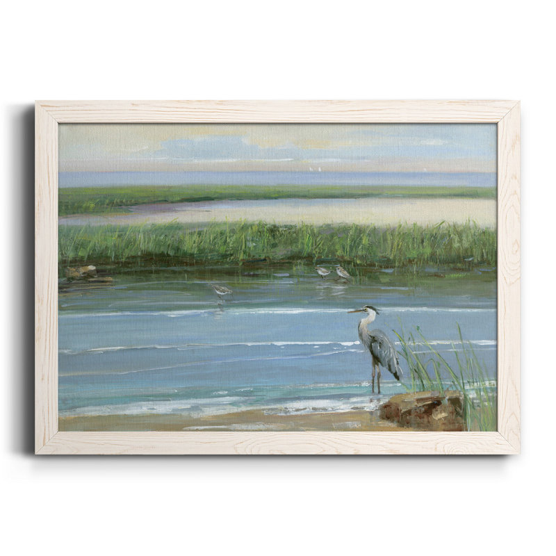 Wading at Dusk - Peinture sur toile encadrée, H 24 po x l 18 po x P 1,5 po, Toile blanche encadrée