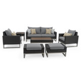 Milo 7 Piece Rattan Sunbrella Sofa Set with Cushions