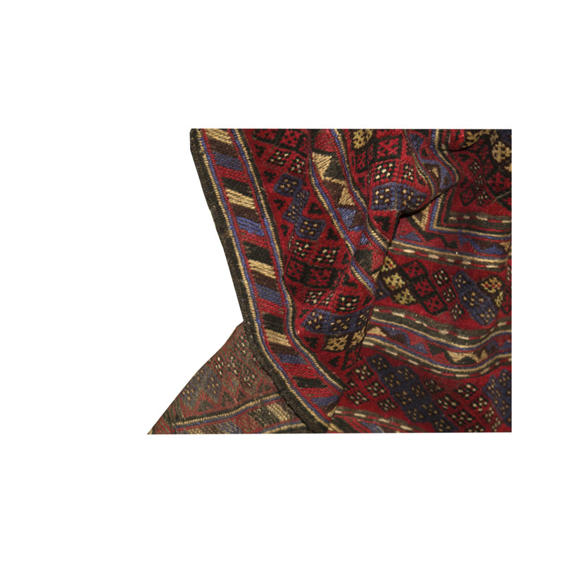 Hand-Knotted High-Quality Red/Blue/Brown Area Rug
