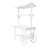 Wood Rolling Cart Retro Indoor Display Rack With Wheels For Flowers, Potted Plants-116319290