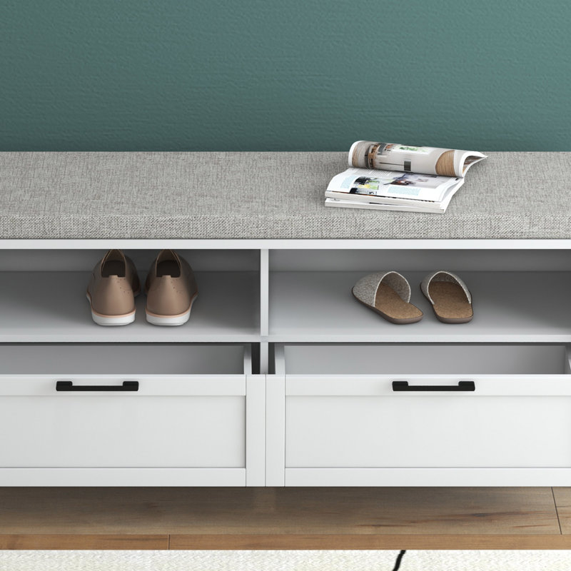 Mitsugi Linen Upholstered Storage Bench