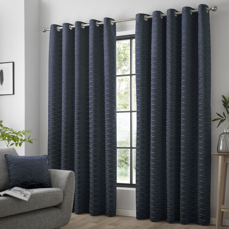Kendal Eyelet Curtain, Width 168 x Drop 229 cm, Charcoal Grey