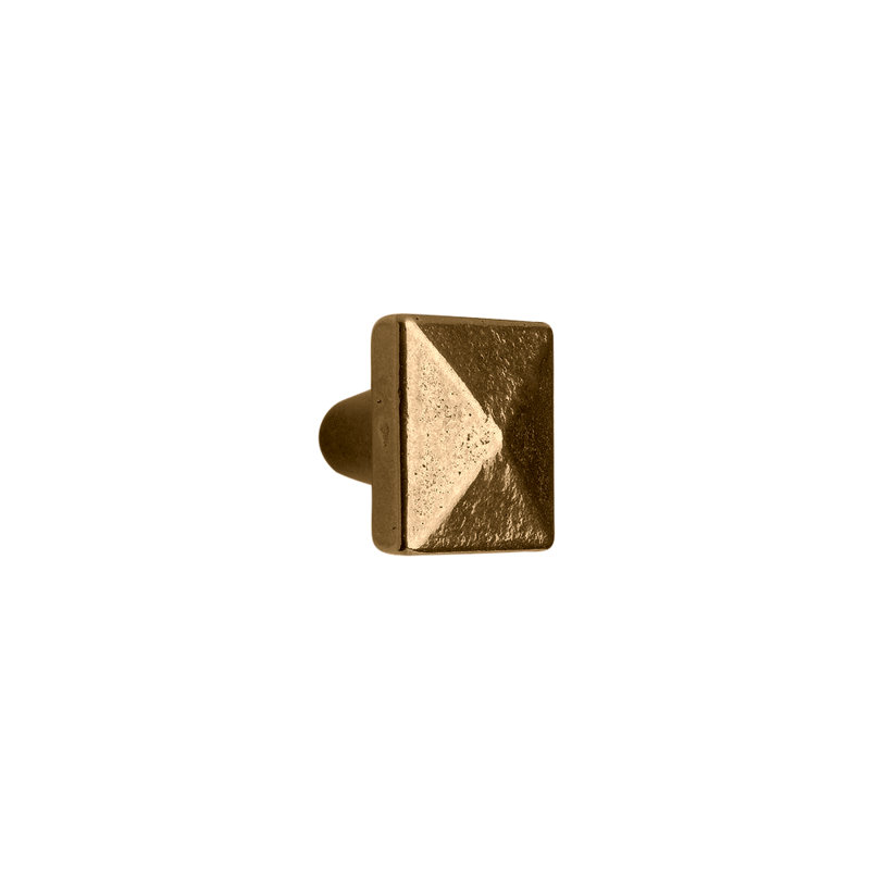 Bronze Square Knob, Silicon Bronze Rust