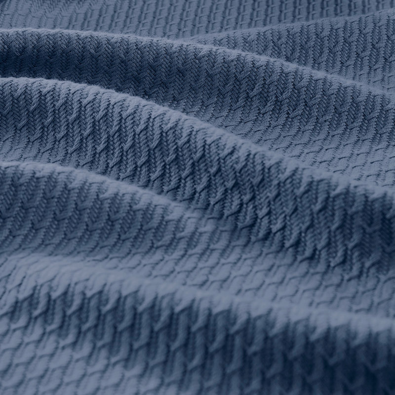 Couverture en coton de qualité égyptienne, L 90 po x L 90 po, Bleu