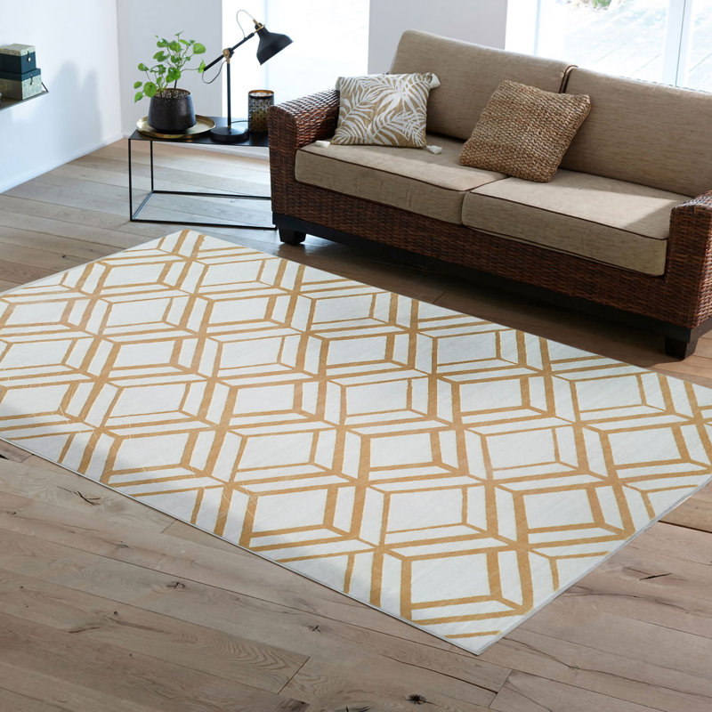 Tapis jaune / ivoire Demorest