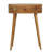 Solid Wood Mini Albion Oak-Ish Console, 1-Drawer, Nordic Legs, Brown