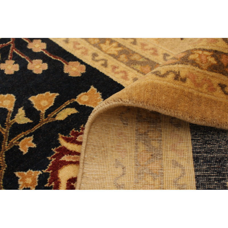 Tapis décoratif en laine noué à la main de conception unique 8 pi 11 po x 12 pi 1 po noué à la main New Age