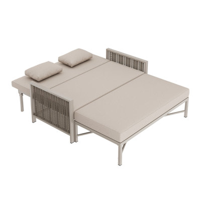 131.5cm Wide Straight Steel Patio Daybed
