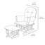 Fauteuil oscillant et repose-pieds en tissu d’ameublement personnalisé Hoop-183450929-183450926