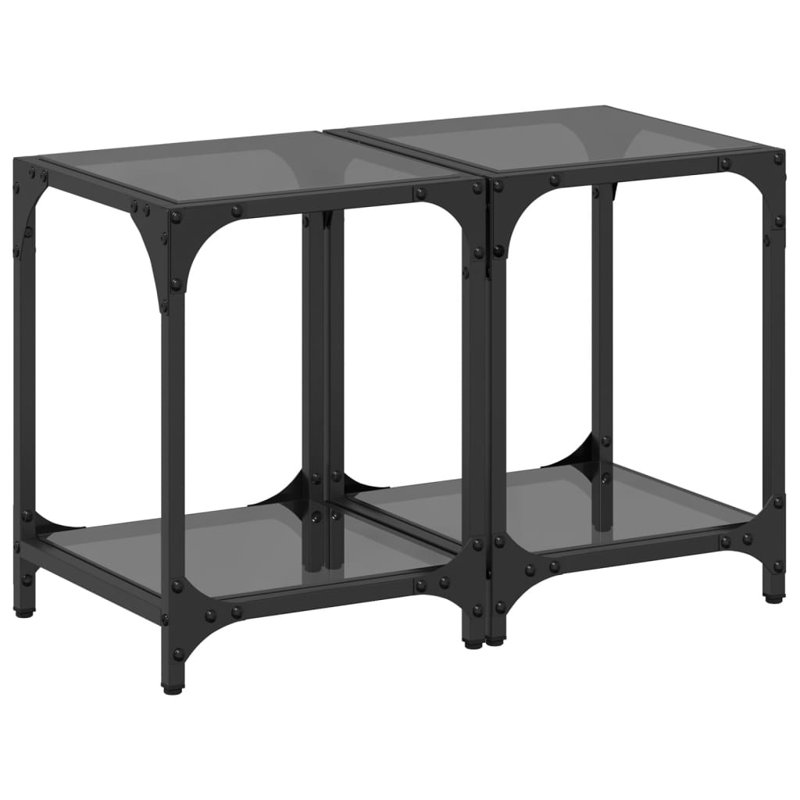 Daelani Coffee Table with Storage, 40cm H x 30cm L x 30cm W, Black