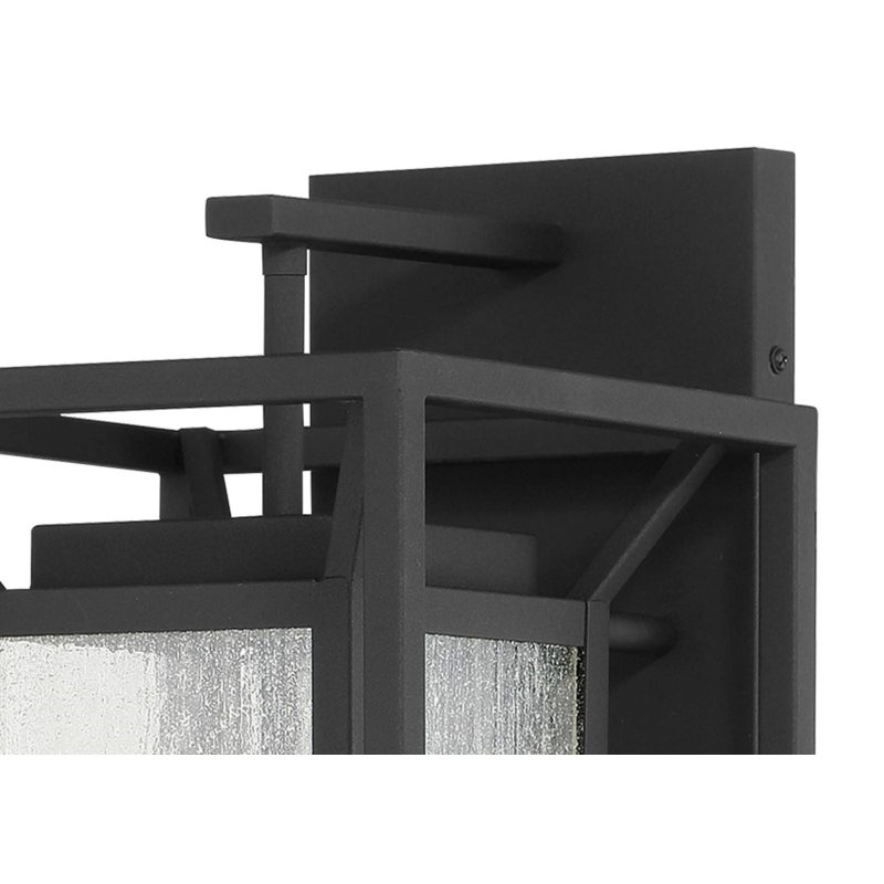 Lanterne murale d'extérieur noire à 2 ampoules Hutzler H 21 po