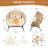 Daleigh 2-Person Double Egg Chair Loveseat with 2 Ottomans, 57" Wide Wicker Rattan Lounge Chair, 5" Thick Cushions, 690-lb Capacity-796261946