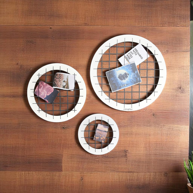 Talok Memory Board Wall Decor 3 Pieces, Black