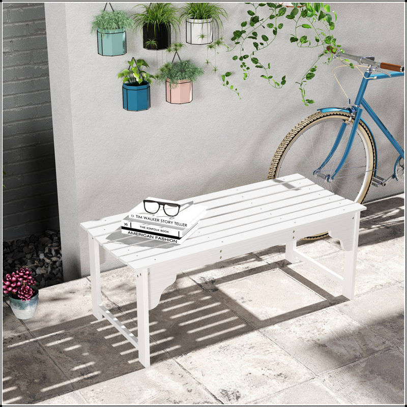 Banc de jardin en bois avec siège à lattes Outsunny