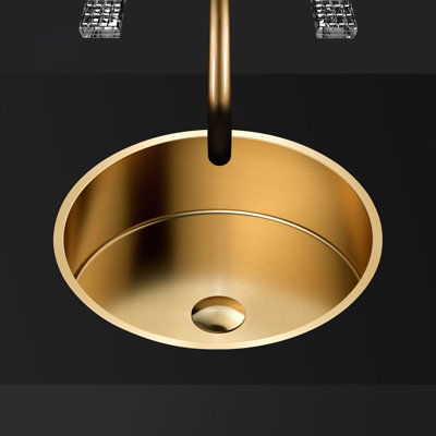 Maestro Bath Honora 14.7'' Stainless Steel Circular Bathroom Sink