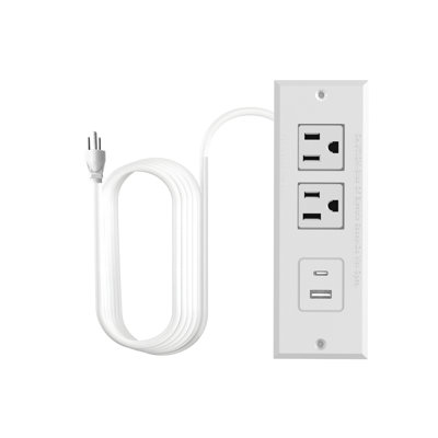 Recessed Power Strip Flush Mount Hidden Charging Station With Usb Plug Multiple Surge Protector Outlet Extender With Extension Cord For Home Office Furniture Nightstand Bed Conference Table