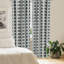 Rideaux 4 panneaux East Urban Home, motif de feuilles, sarcelle pâle et gris foncé-1800508773