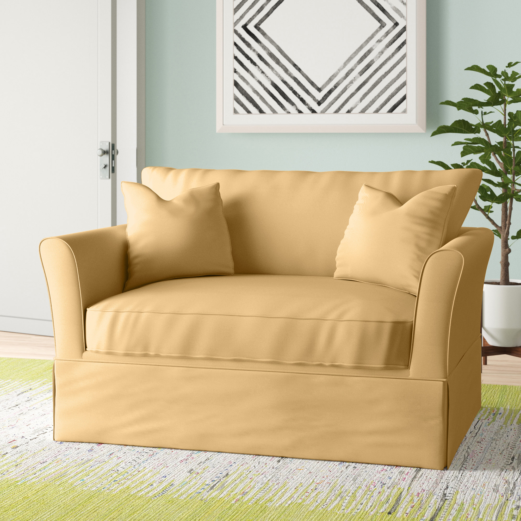 Shelby Upholstered Chair And A Half, Bayou Sunshine Canvas