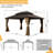Aluminum Metal Gazebo With Galvanized Steel Double Roof Canopy-123015051-102759282