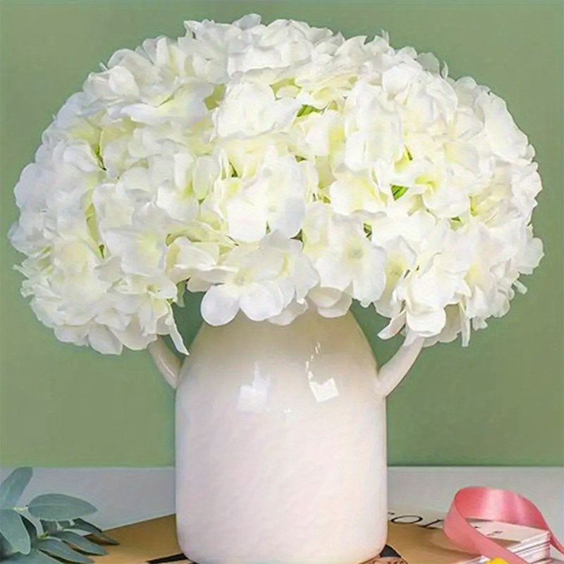 Têtes d'hortensias en soie avec têtes de fleurs artificielles pour la décoration de mariage, paquet de 10