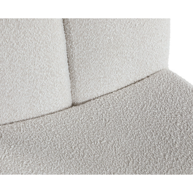 Iyesha Upholstered Slipper Chair, Cream Boucle Fabric