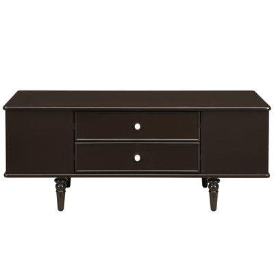 Versatile 47.2" Coffee Table With Four Drawers And Side Hidden Storage, Metal Handles Solid Wood Legs, Ideal For Living Room, Kitchen Or Bedroom, Construction Modern Perfect Stylish