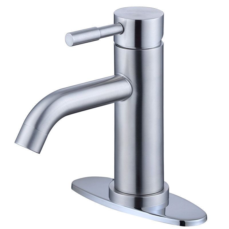 IBenso Single-Hole Single-handle Bathroom Faucet, Brushed Nickel