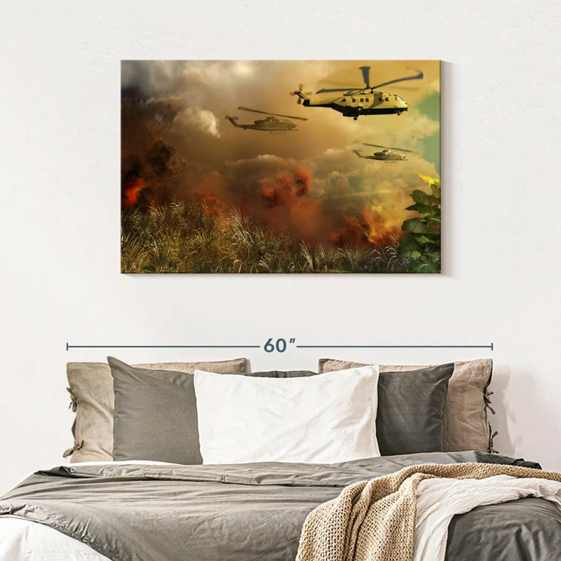 Lelar Helicopter Rescue Fleet, 30" H x 45" W