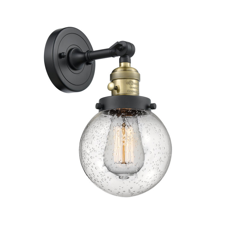 Cleorand Armed Sconce, Seedy, Black Antique Brass, Bulb Not Included