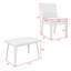 Ensemble de salle à manger 5 pièces Mid-Century avec table en bois et 4 chaises rembourrées-1020945702