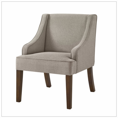 Modern Upholstered Accent Armchair with Wood Legs