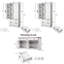 Ensemble de rangement de cuisine cannelé 3 pièces - Buffet 63 po avec 4 portes et 3 tiroirs, garde-manger 72 po avec support à épices, 2 grands tiroirs-1088474179