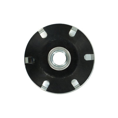 Outwater Industries Metal Threaded Single Star Type Leveler Inserts For 1-3/4 Inch Round Tubing, Heat Treated Steel And Zinc Plated Base, Fits Round 16-18 Gauge Tube, Thread: 3/8-16, 4 Pack