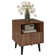 Fluted End Table with Drawer and Solid Wood Legs