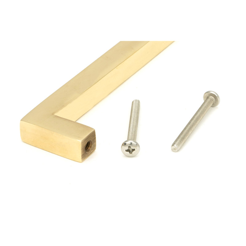Matt Black Albers Pull Handle - Large, 9.6 cm, Aged Brass