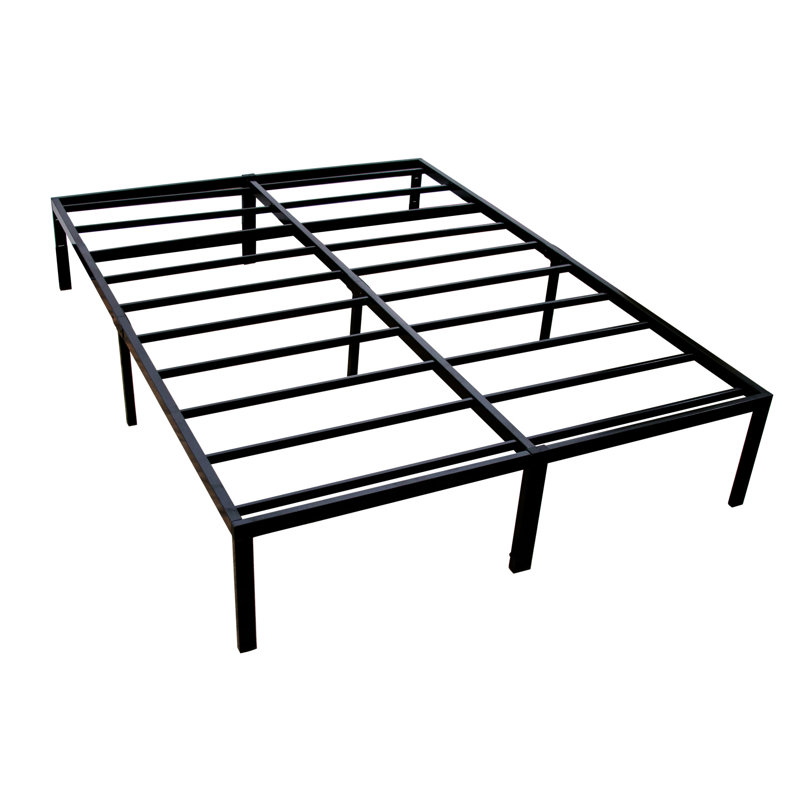 Black Twin Xl Modern Steel Platform Foundation, Structure For High - Load And Under Bed Storage Heavy Duty Utility