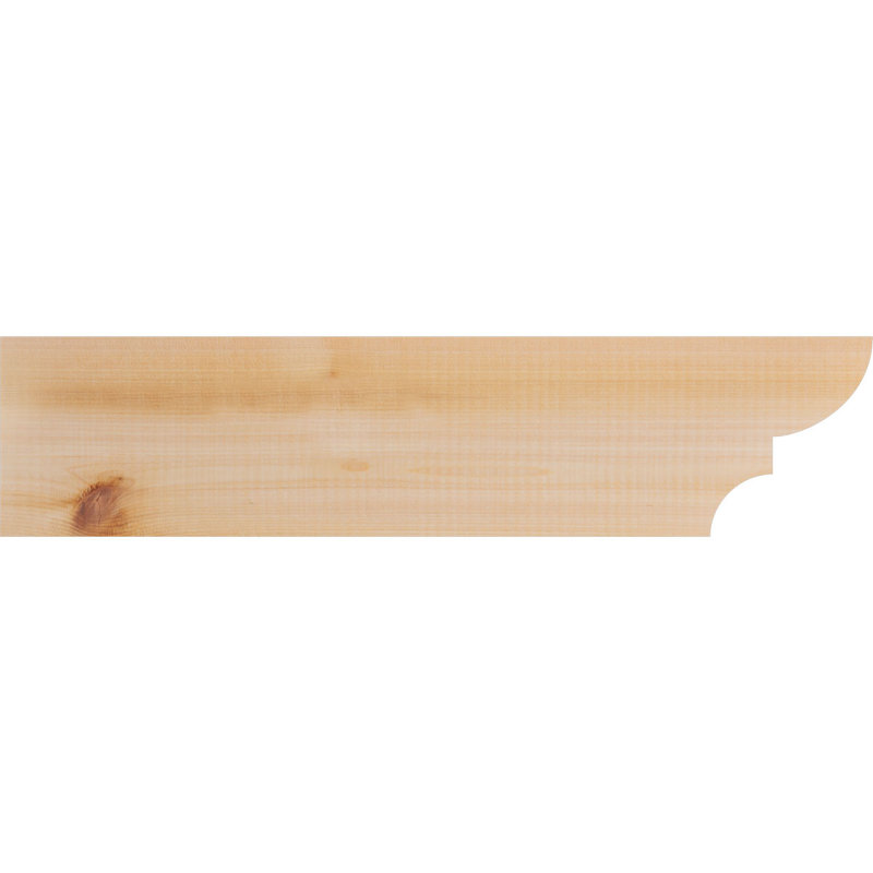 Queue de chevron lisse Ridgewood, Cèdre rouge, 6"H x 3 1/2"W x 24"L
