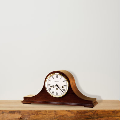 Mason Traditional Roman Numeral Cherry Mechanical Tabletop Clock in Windsor Cherry
