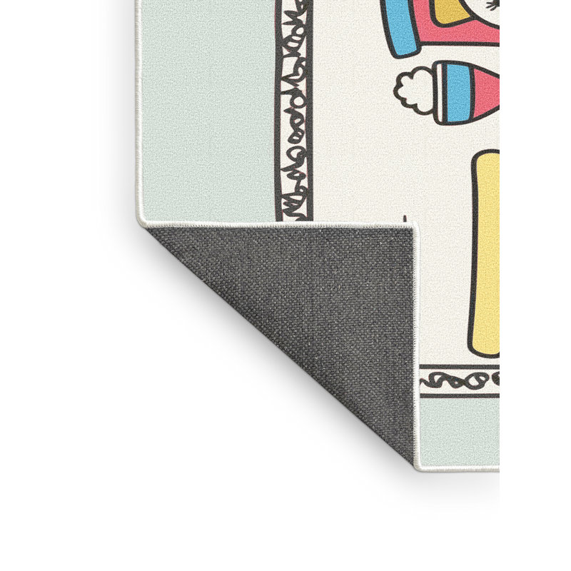 Zoomie Kids Cars Plane Train Kids Rug, Rectangulaire 2 pi x 3 pi