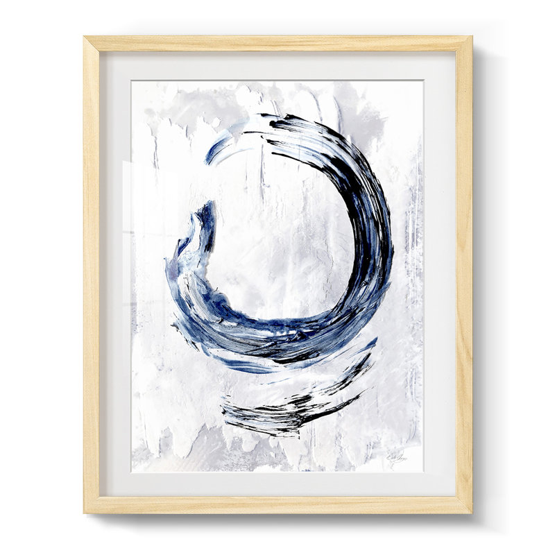 Moonglade I -Framed, Natural Framed Paper, White