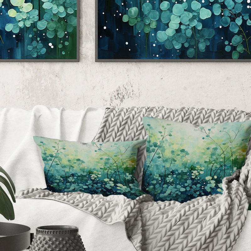Coussin Misty Meadow I - Abstract Landscape