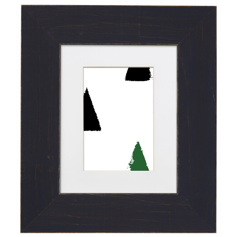 Cadre photo simple en bois, Bleu patiné, 10 po x 12 po emmêlé à 8 po x 10 po
