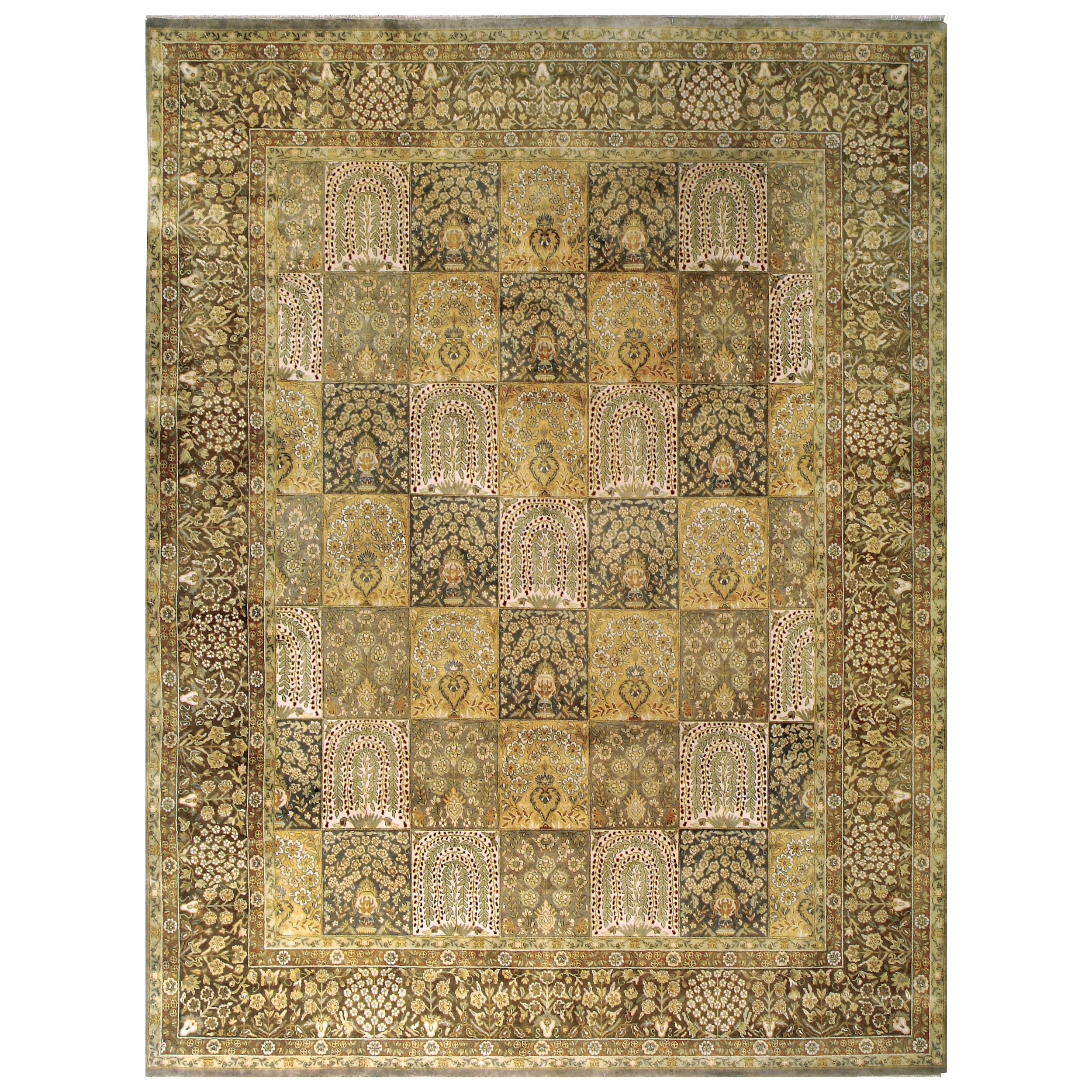 Bokara Rug Co., Inc. Rectangle Wool Area Rug in Olive/Ivory/Yellow ...